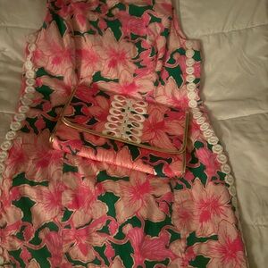 Lilly Pulitzer Pink and Green Floral Dress